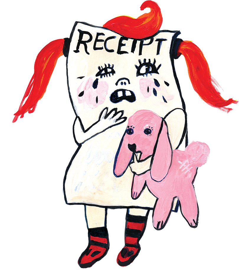 Illustration of the lost receipt